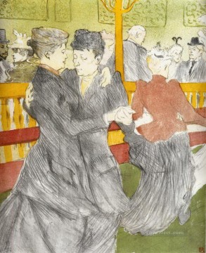 アンリ・ド・トゥールーズ・ロートレック Painting - ムーランルージュで踊る 1897 トゥールーズ ロートレック アンリ・ド